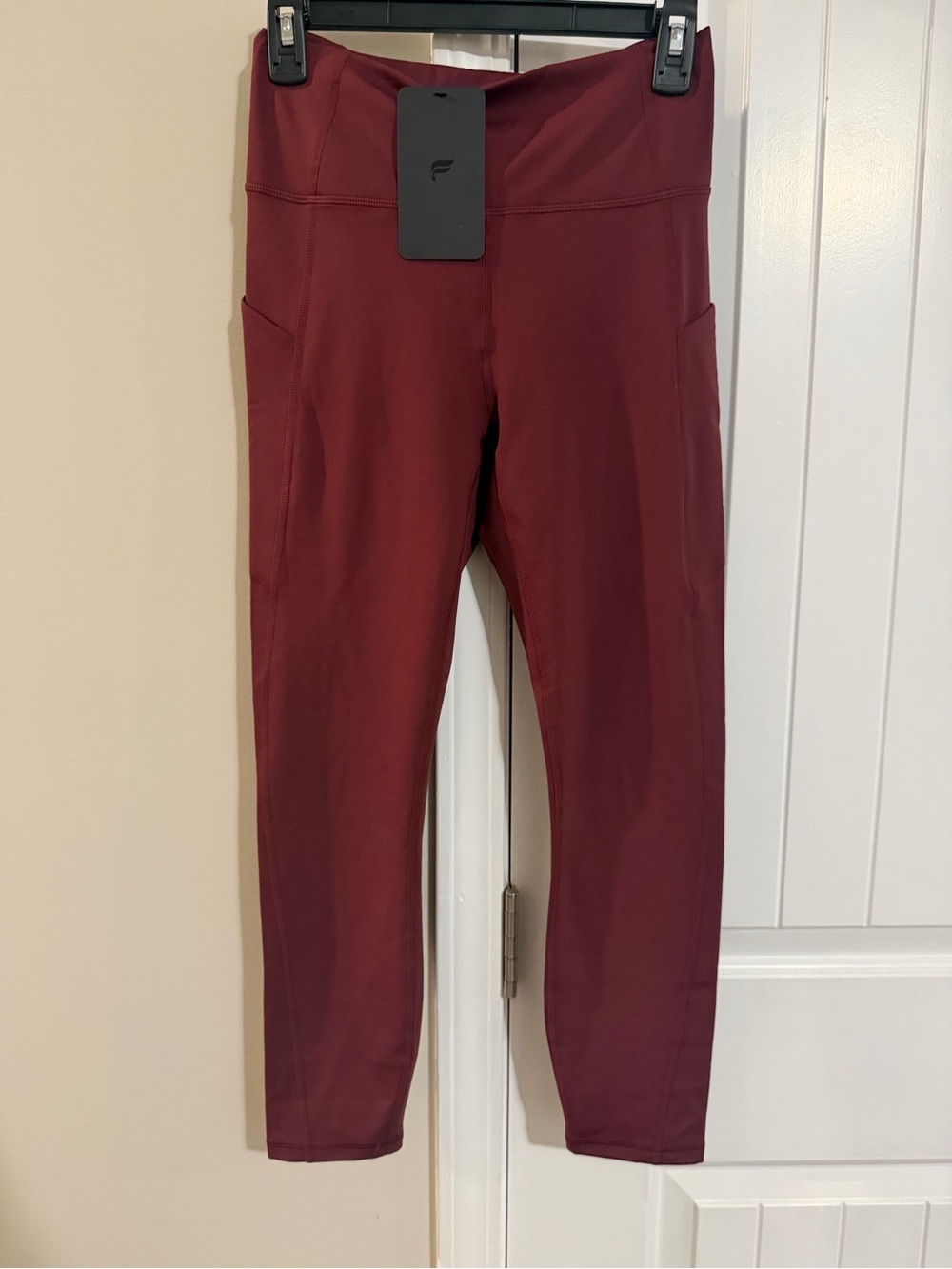 Oasis Girls' High-Waist Wine Leggings with Side Pockets
